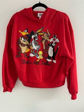 Warner Bros. Red Looney Tunes Character Hoodie